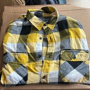 Men’s Black and Gold Flannel